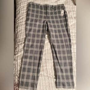 Plaid trousers - hits above ankle